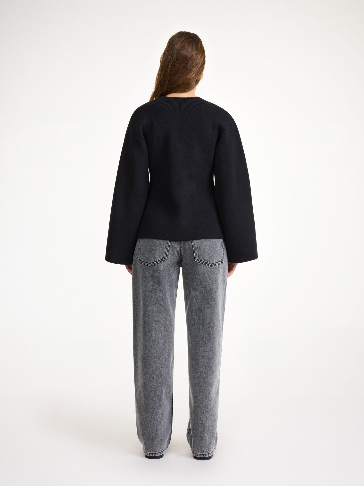 By Malene Birger Tinley Wool-blend Cardigan Pletenina Crne | HR_BB78693