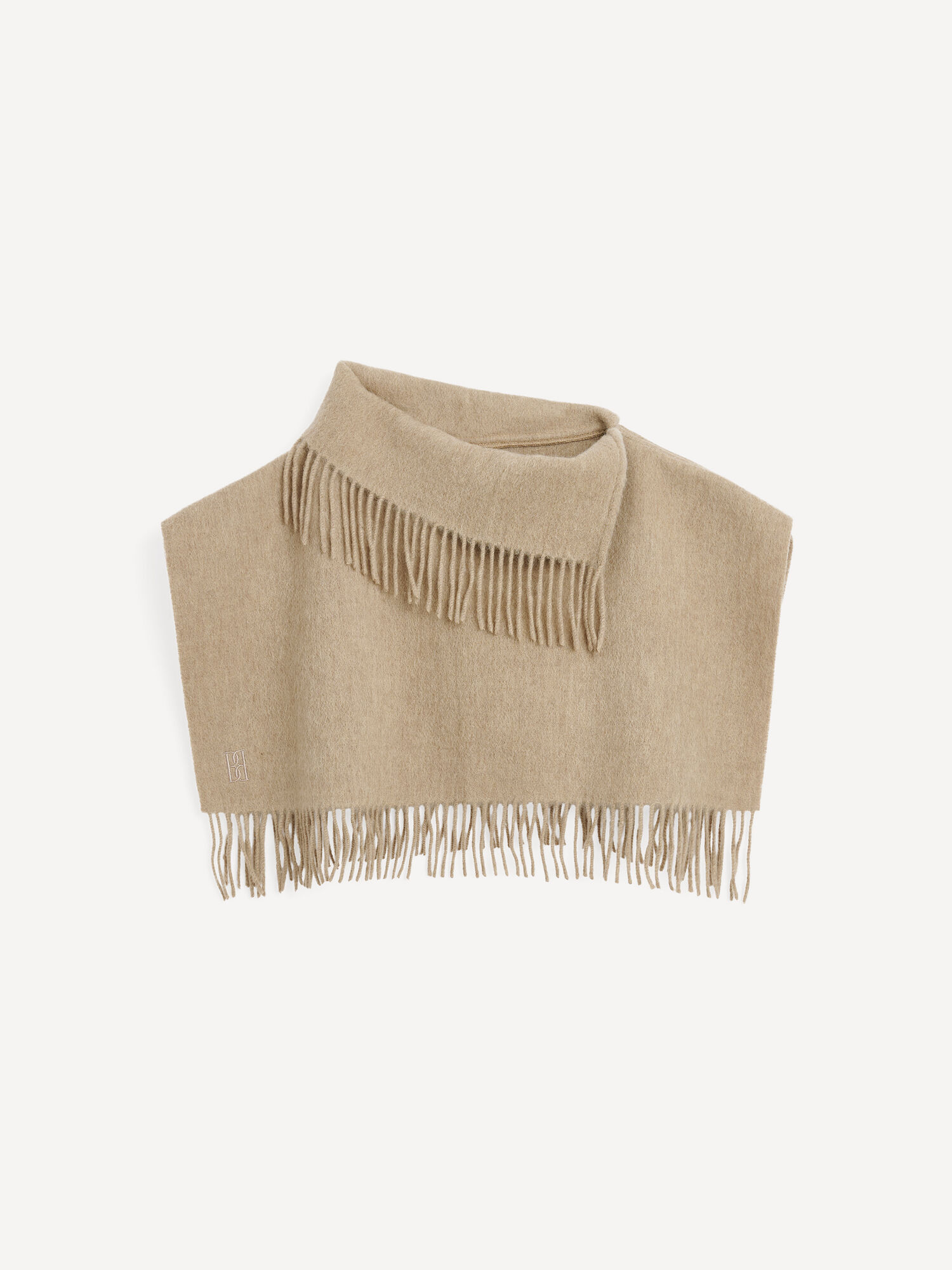 By Malene Birger Turtla Wool Fringe Bib Šalovi Sive Smeđe | HR_BB37322